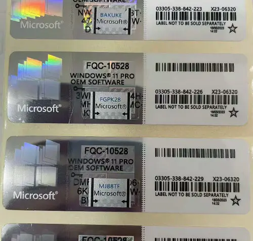 Windows 11 Pro OEM COA Key Sticker
